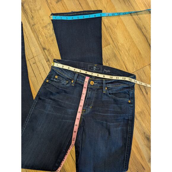 7 For All Mankind Women Jeans, "Kaylie" Dark Wash Bootcut Jeans, Sz 27 - Picture 4 of 11